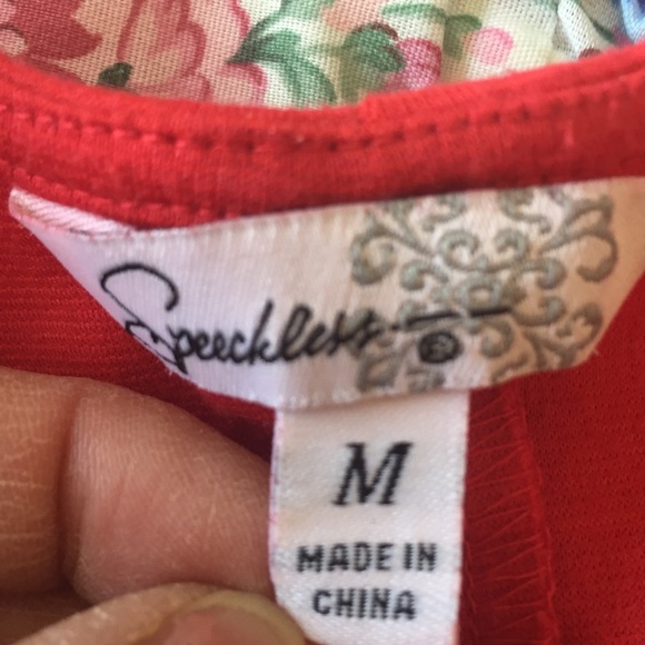 SPEECHLESS RED PEPLUM STRETCH SHORT FITTED DRESS M - Picture 4 of 4